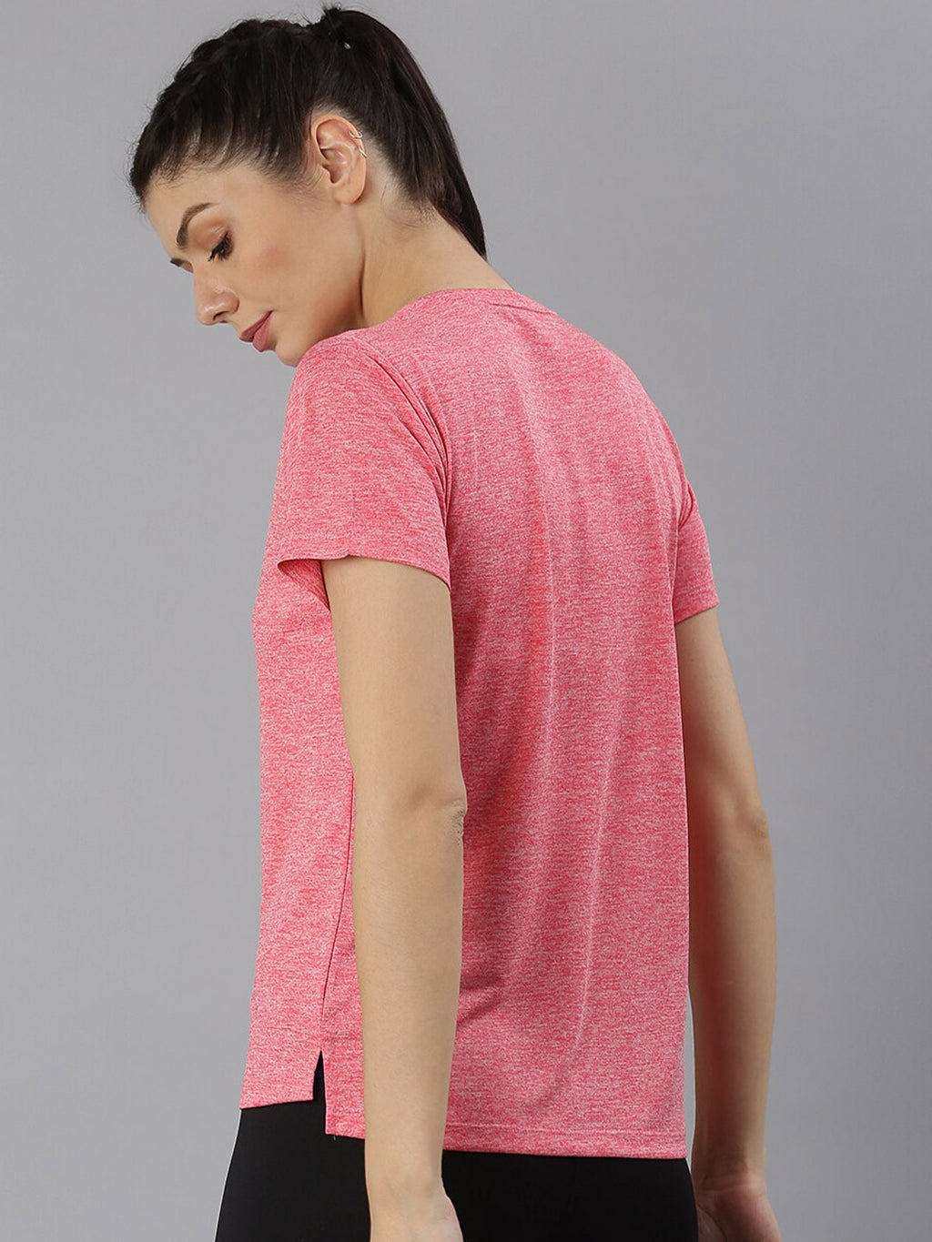 MKH Women Coral Dri-FIT Sports T-shirt | Grocsy