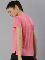 MKH Women Coral Dri-FIT Sports T-shirt | Grocsy