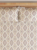 Home Centre Beige & Navy Blue Ethnic Motifs Cotton 150 TC King Bedsheet & 2 Pillow Covers | Grocsy
