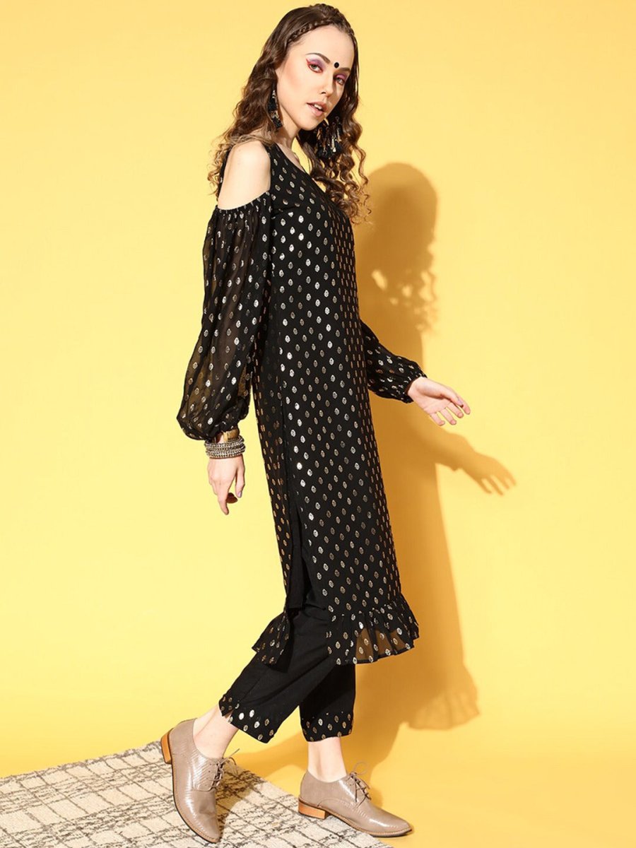 Ahalyaa Women Ethnic Motifs Printed Georgette Anarkali Kurta | Grocsy