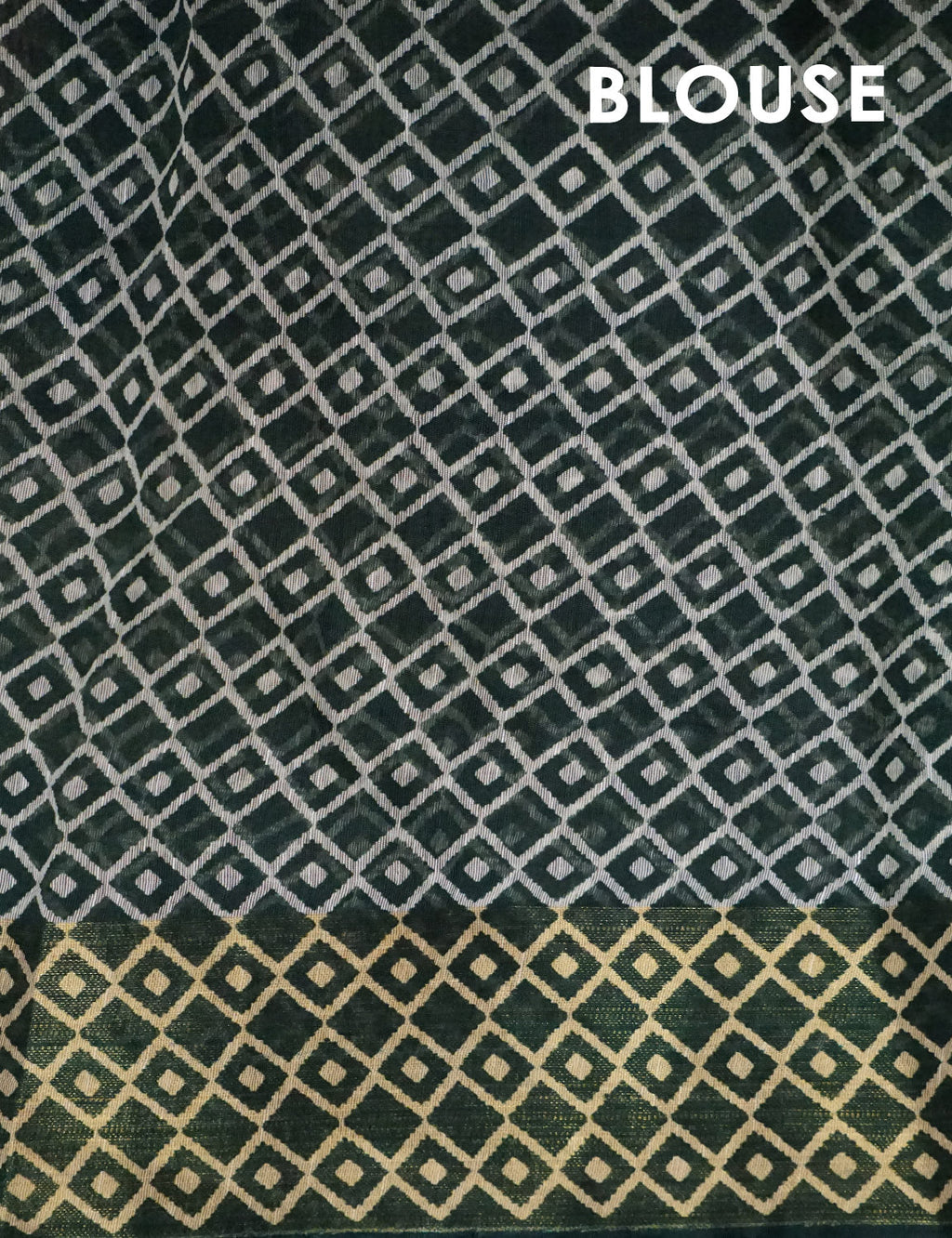 Half White And Parrot Green Colour Ikat Design Semi Chanderi Saree By Gayathri Reddy Designer Studio | Grocsy