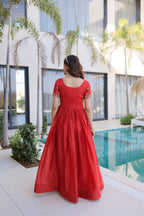 Lorenvalley Fashion Fenta H O Silk with Sequins & Zari with Pipe Beads Embroidered work Gown | Grocsy
