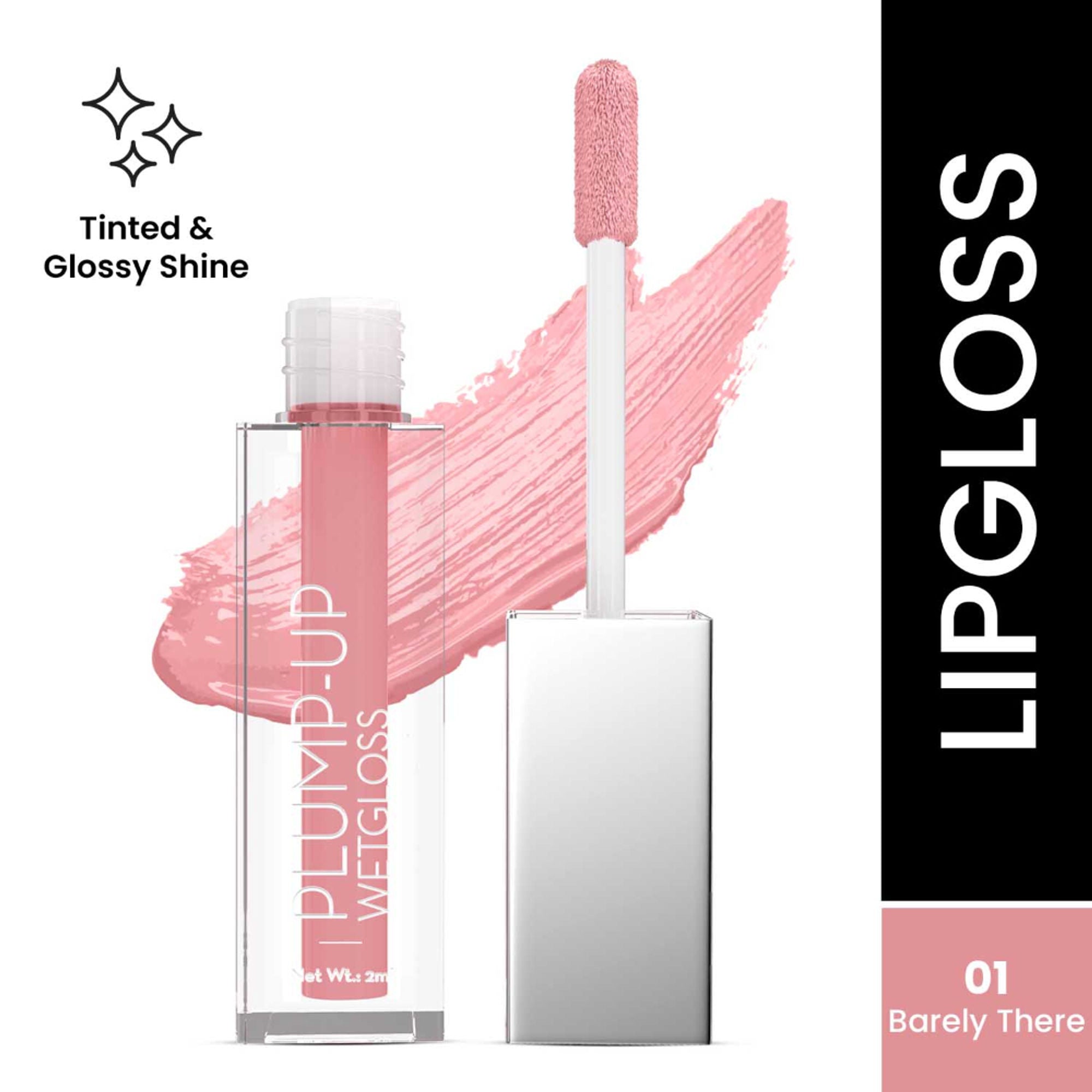 Swiss Beauty Plump Up Wet Lip Gloss For Glossy And Fuller Lips - 1 Barely There | Grocsy