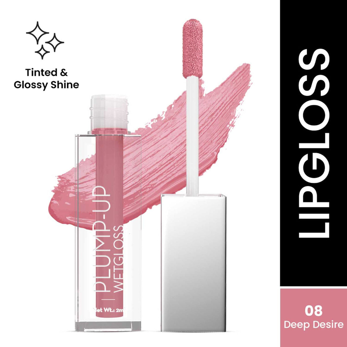 Swiss Beauty Plump Up Wet Lip Gloss For Glossy And Fuller Lips - 8 Deep Desire | Grocsy