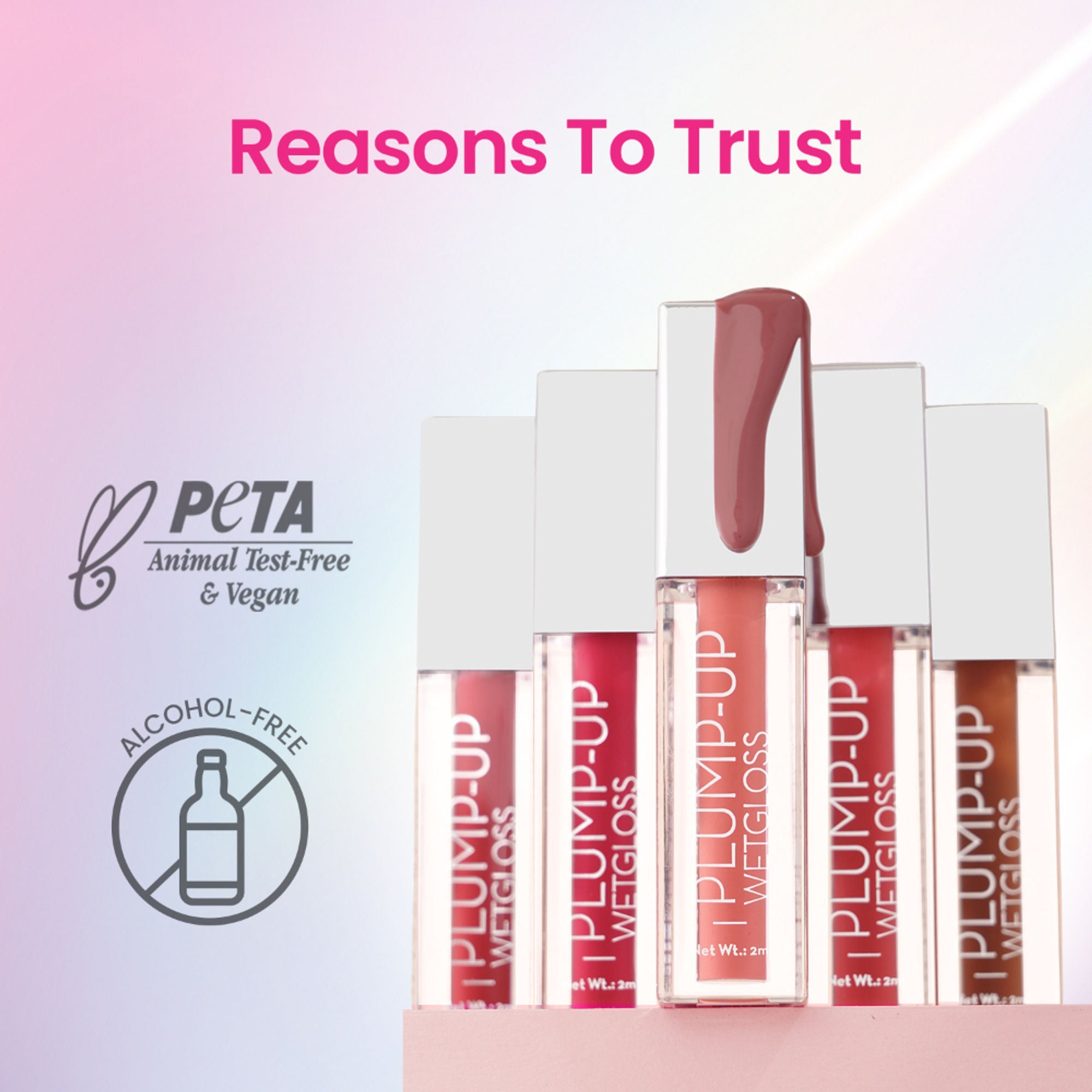 Swiss Beauty Plump Up Wet Lip Gloss For Glossy And Fuller Lips - 8 Deep Desire | Grocsy