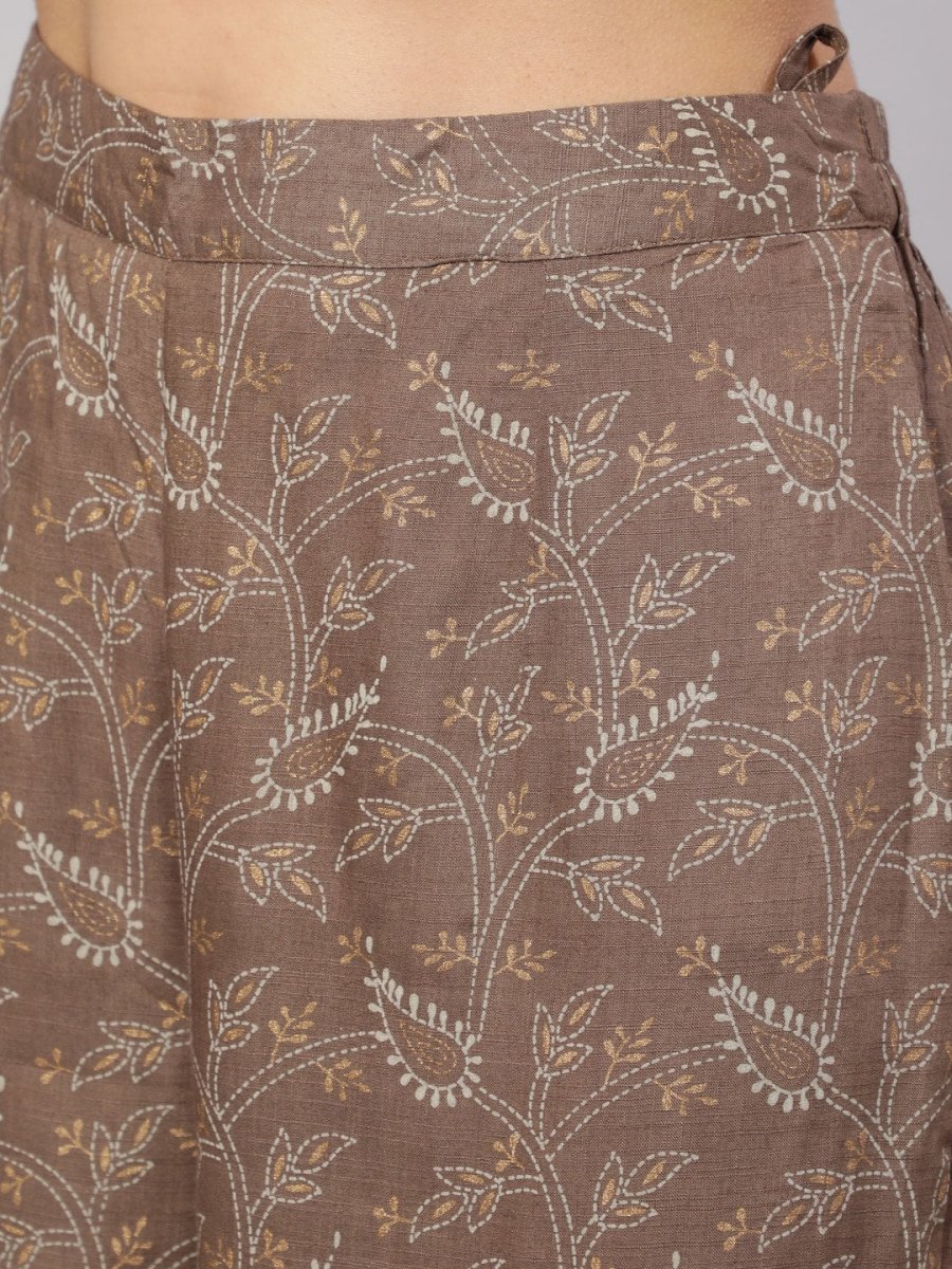 Aks Floral Printed Kurta With Trousers | Grocsy