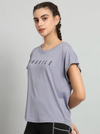 MKH Typography Printed Relaxed Fit Dri-Fit T-shirt | Grocsy