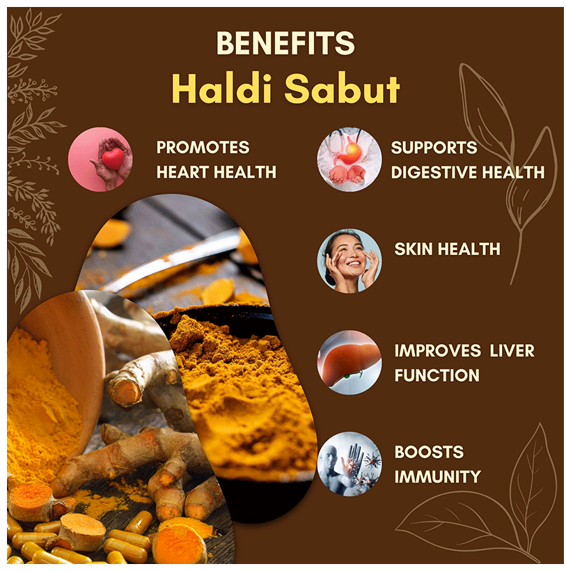 Jaived Ayurveda Haldi Sabut | Grocsy
