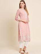 HERE&NOW Ethnic Motifs Embroidered Sequined Georgette Kurta | Grocsy