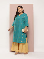 Sztori Plus Size Ethnic Motifs Printed Straight Kurta | Grocsy