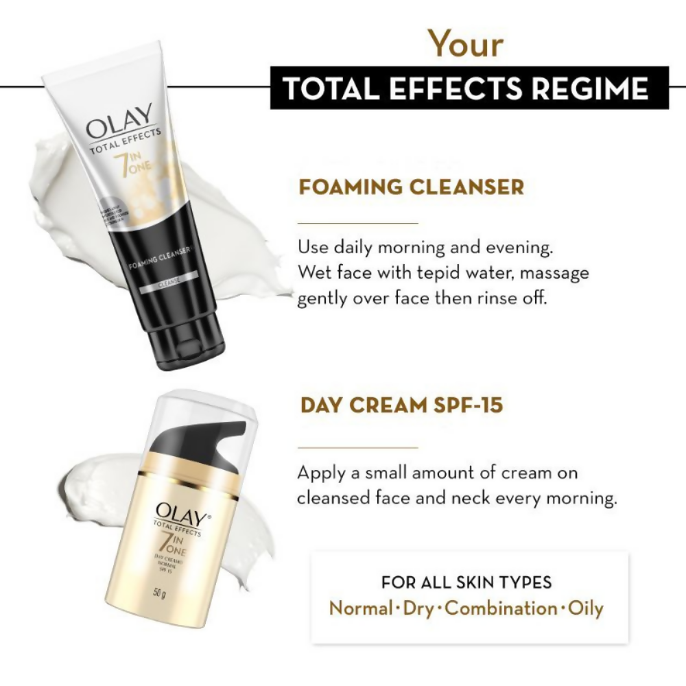 Olay Total Effects Gift Pack - Day Cream & Cleanser | Grocsy