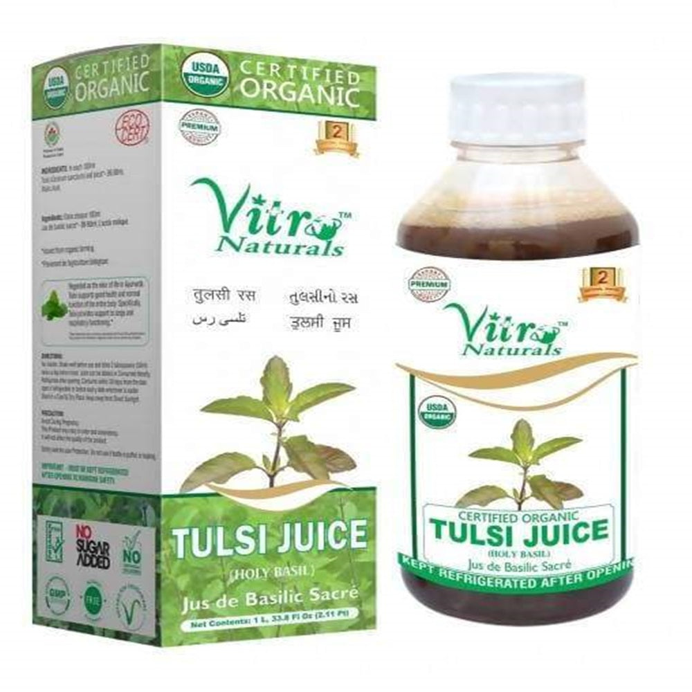 Vitro Naturals Certified Organic Tulsi Juice | Grocsy