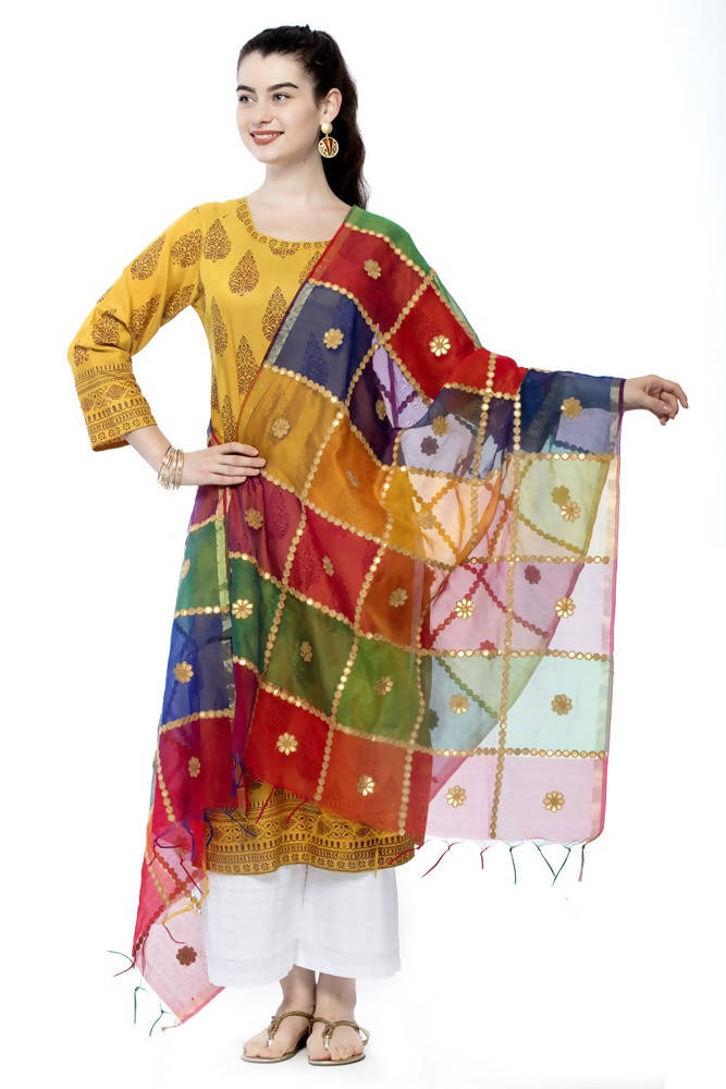 Mominos Fashion Multi Gota Box Dupatta | Grocsy