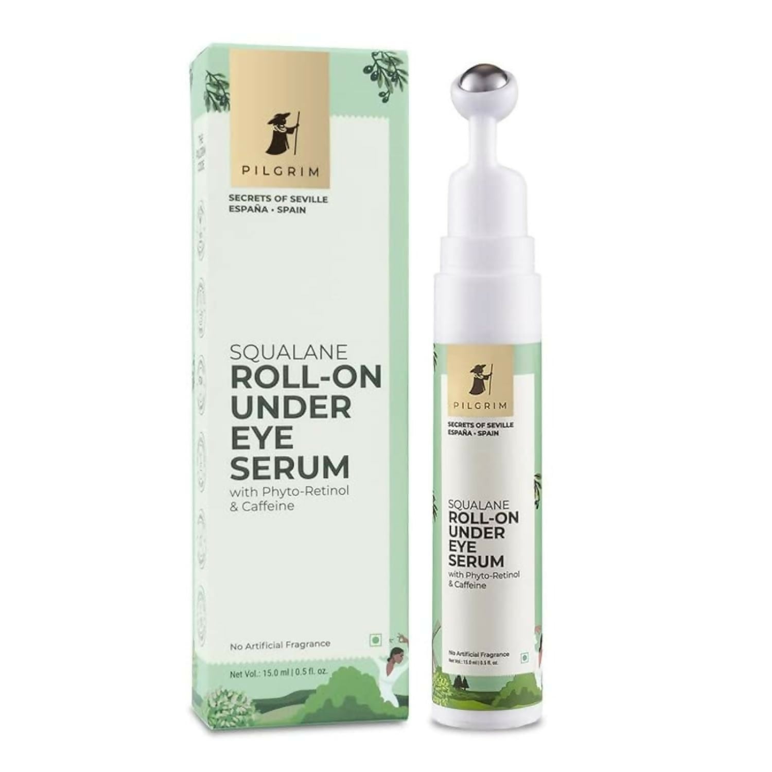Pilgrim Roll-on Under Eye Cream Massage Roller To Reduce Dark Circles, Puffiness, and Fine Lines | Grocsy