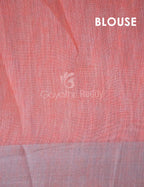 Pastel Peach Colour Floral Design Semi Chanderi Saree By Gayathri Reddy Designer Studio | Grocsy