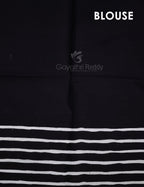 Cream And Black Colour Combo With Waves Print Pure Mulmul Cotton Saree By Gayathri Reddy Designer Studio | Grocsy