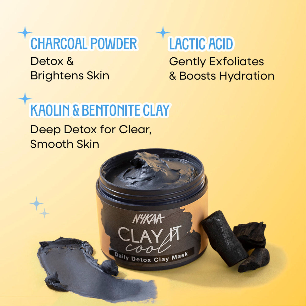 Nykaa Clay It Cool Clay Mask - Daily Detox | Grocsy