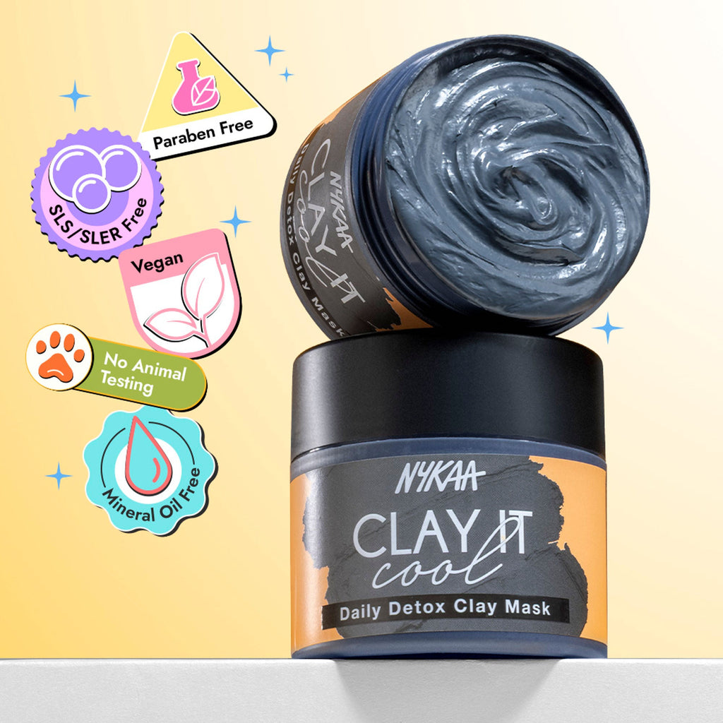 Nykaa Clay It Cool Clay Mask - Daily Detox | Grocsy