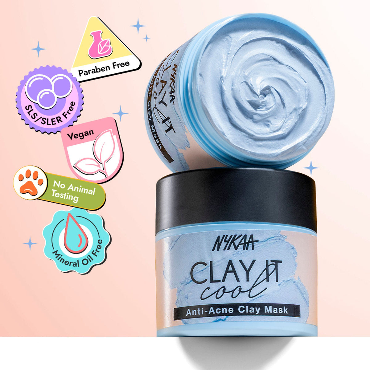 Nykaa Clay It Cool Clay Mask - Anti-Acne | Grocsy