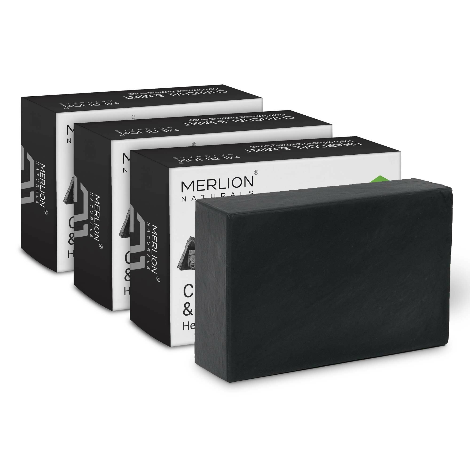 Merlion Naturals Charcoal & Mint Glycerine Soap | Grocsy