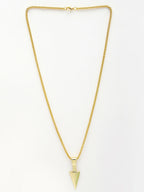 NVR Men's Gold-Polished Arrow-Shaped Pendant With Chain | Grocsy