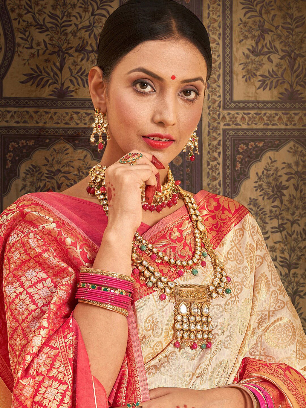 Saree Mall Woven Design Zari Kanjeevaram Traditional Sarees | Grocsy