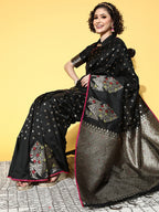 Saree Mall Ethnic Motifs Saree with Solid Border | Grocsy
