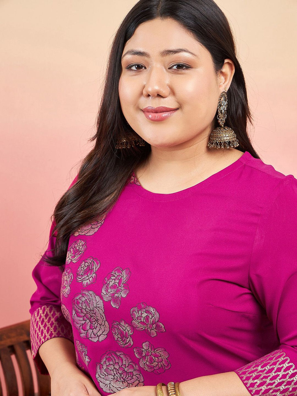 Sztori Floral Printed Round Neck Straight Kurta With Palazzo | Grocsy