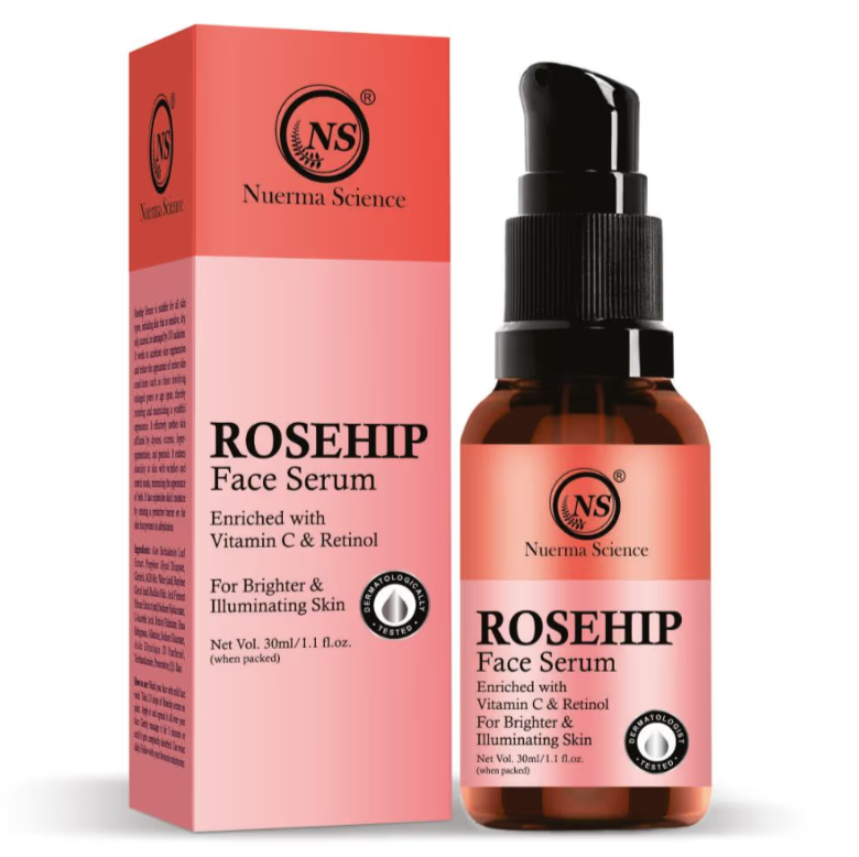 Nuerma Science Rosehip Face Serum | Hydrates, Reduces Scars & Corrects Fine Lines | Grocsy