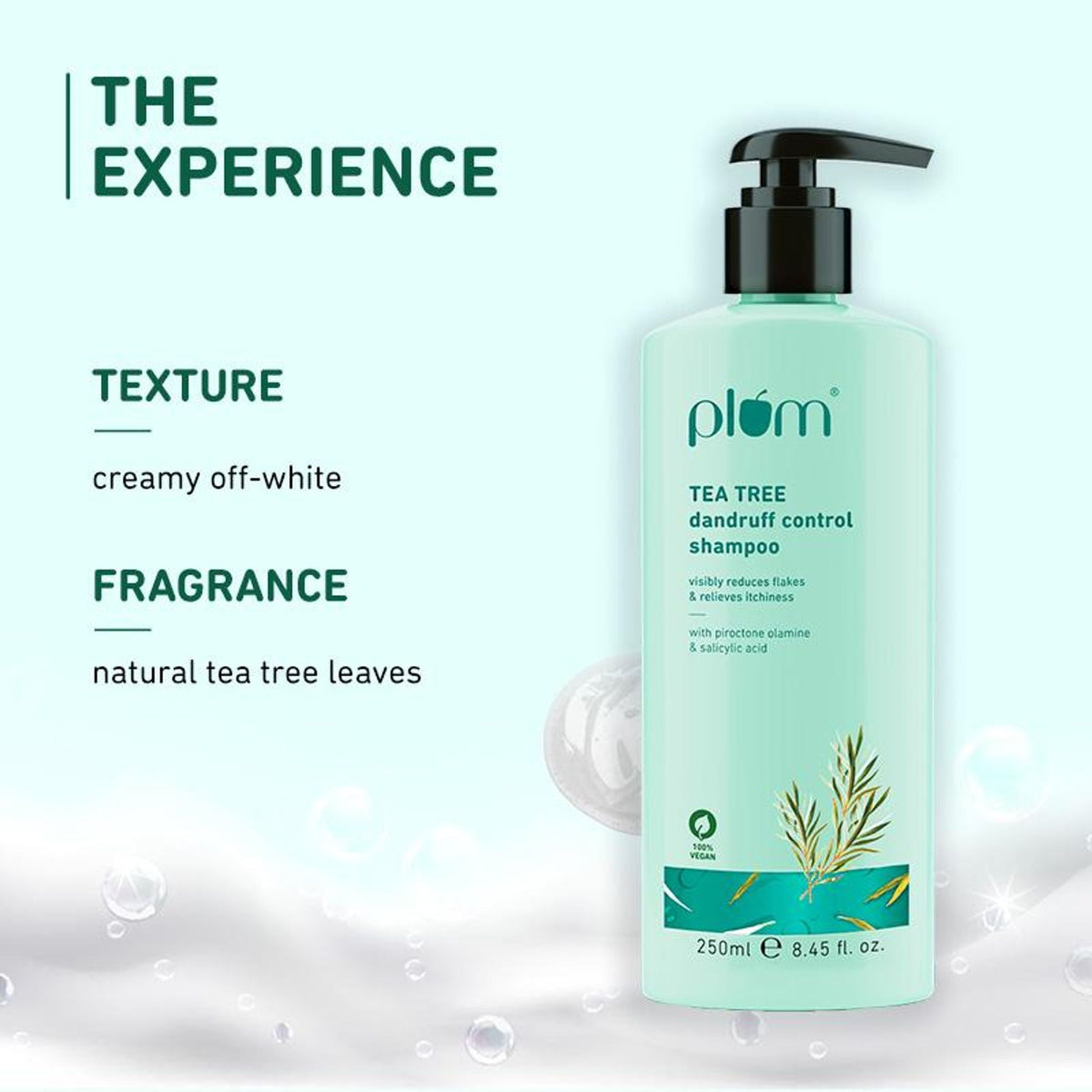 Plum Tea Tree Dandruff Control Shampoo, Paraben-Free with Piroctone Olamine | Grocsy