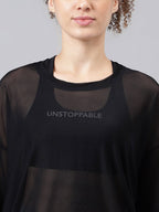 MKH Typography Printed Relaxed Fit Sheer Dri-FIT T-shirt | Grocsy