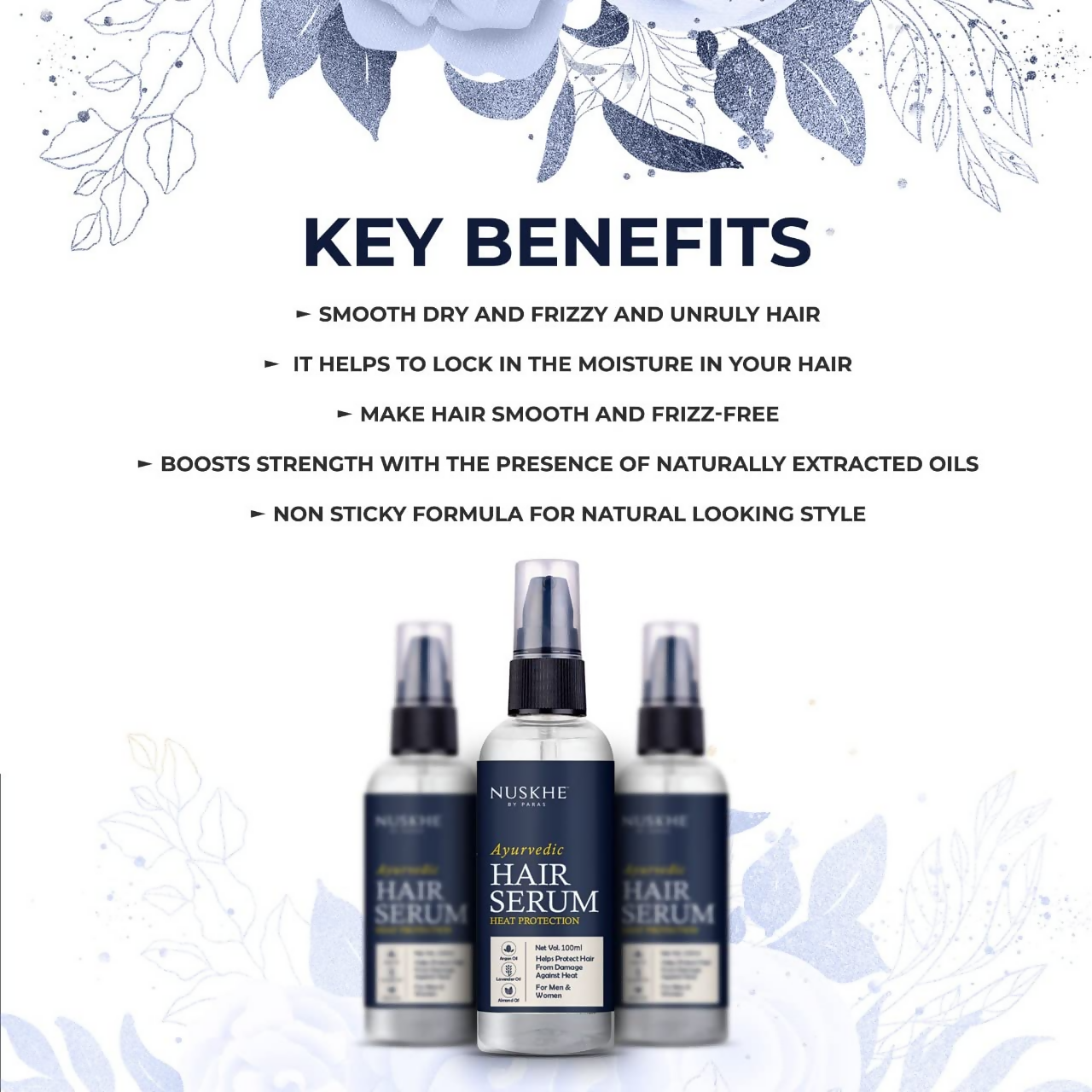 Nuskhe By Paras Hair Serum For Heat Protection | Grocsy