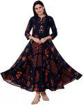 Vamika Coton Navy Blue Party Wear Kurti | Grocsy