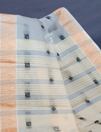 Kalanetha Shades of Grey Pure Kanchi Cotton Saree With Kanchi Traditional Border By Gayathri Reddy Designer Studio | Grocsy