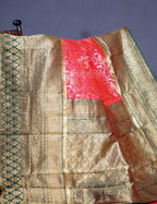 Shades of Peach Pink Floral Designbanaras Semi Silk Saree By Gayathri Reddy Designer Studio | Grocsy