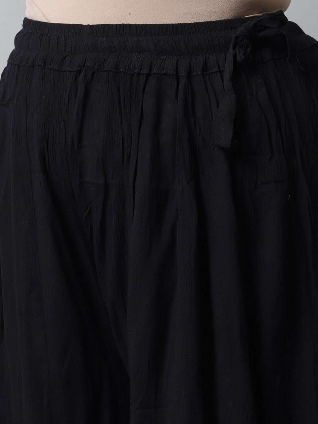 TAG 7 Women Black Flared Ethnic Palazzos | Grocsy
