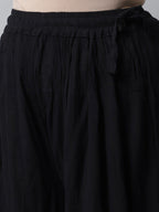 TAG 7 Women Black Flared Ethnic Palazzos | Grocsy