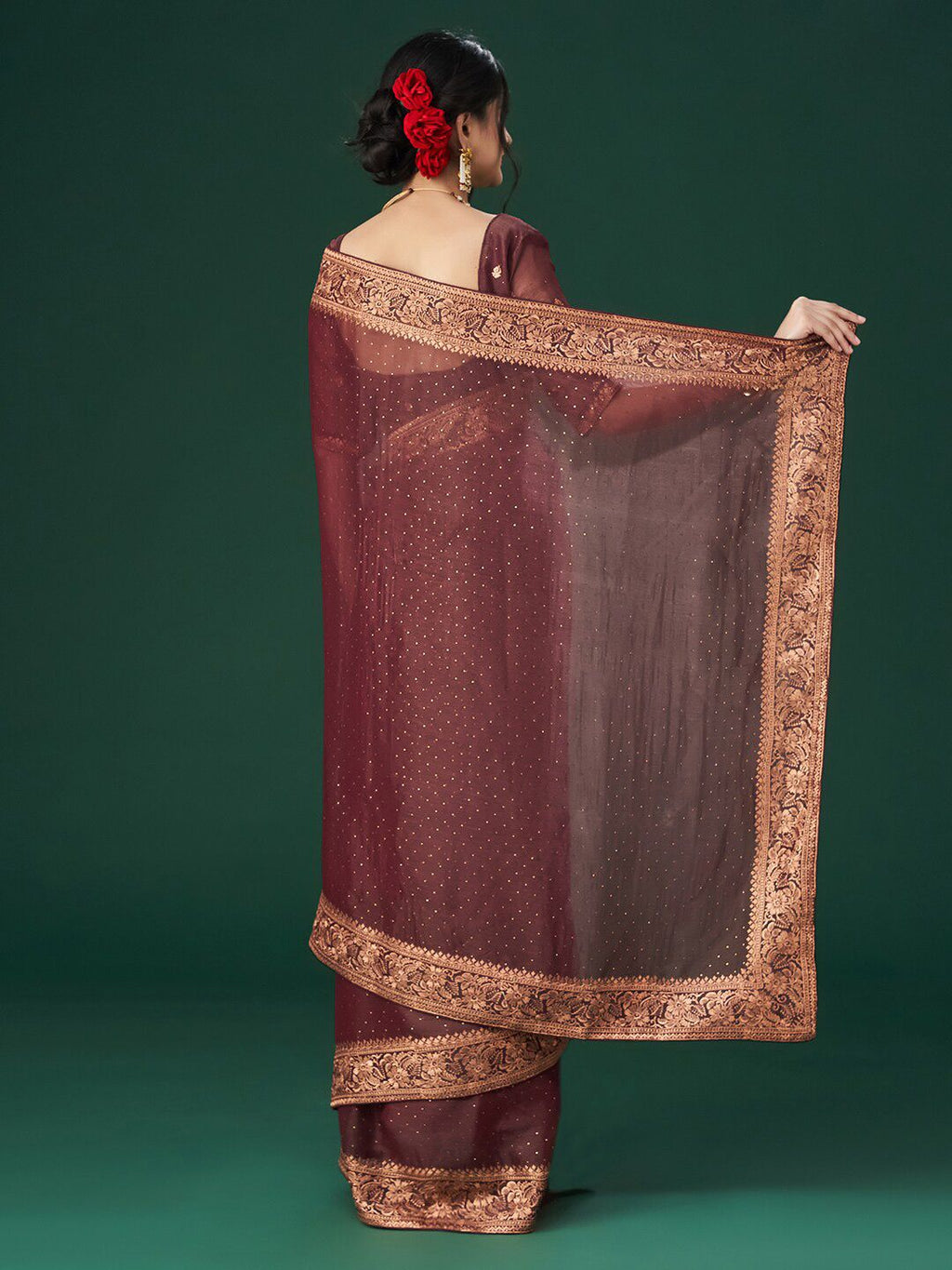 kasee Embellished Zari Saree | Grocsy