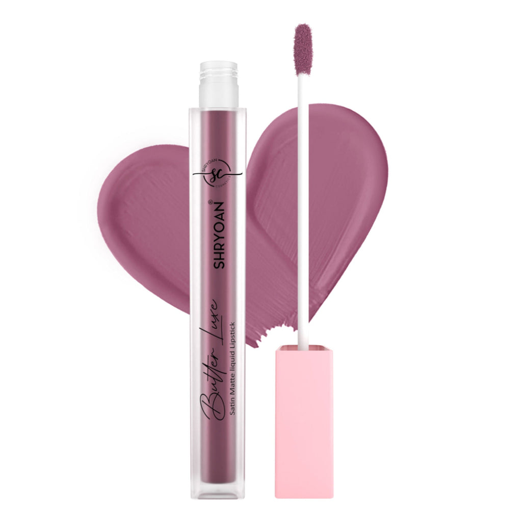 Shryoan Butter Luxe Satin Matte Liquid Lipstick - Dusty Rose 02 | Grocsy