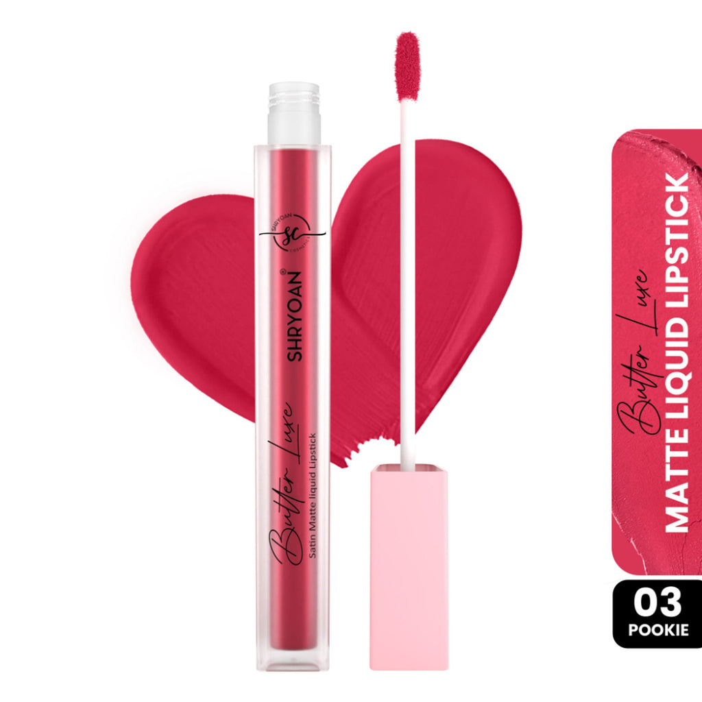 Shryoan Butter Luxe Satin Matte Liquid Lipstick - Pookie 03 | Grocsy