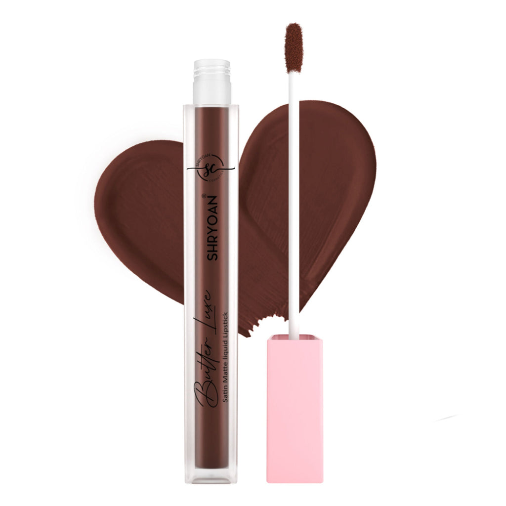 Shryoan Butter Luxe Satin Matte Liquid Lipstick - Brownie Points 15 | Grocsy