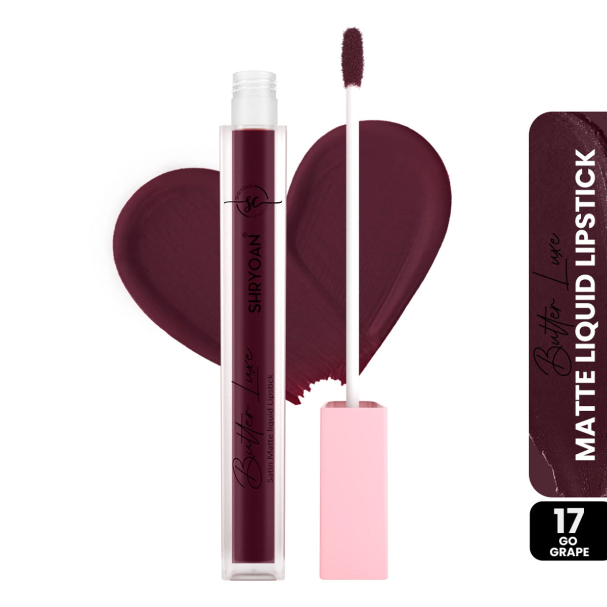 Shryoan Butter Luxe Satin Matte Liquid Lipstick - Go Grape 17 | Grocsy