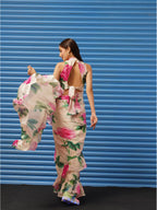 Tikhi Imli Floral Printed Poly Crepe Saree | Grocsy