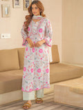 Sangria Floral Printed Pleated A-Line Kurta With Palazzos & Dupatta | Grocsy