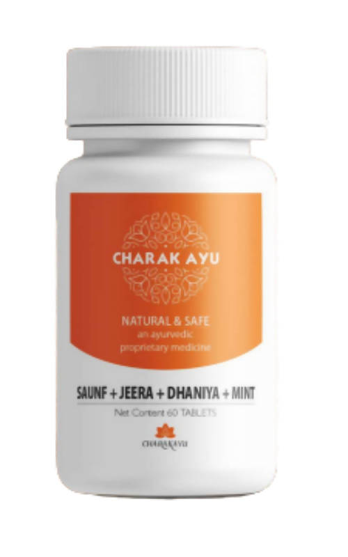 Charakayu Saunf + Jeera + Dhaniya + Mint Tablets | Grocsy