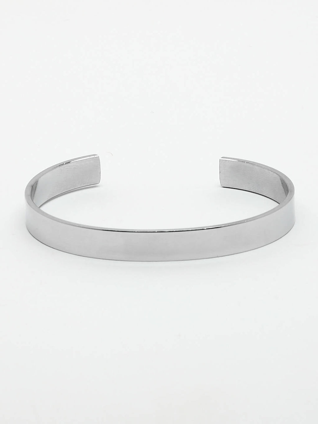 NVR Men Silver Stainless Steel Cuff Bracelet | Grocsy