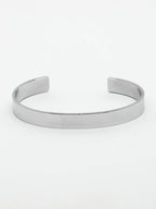 NVR Men Silver Stainless Steel Cuff Bracelet | Grocsy