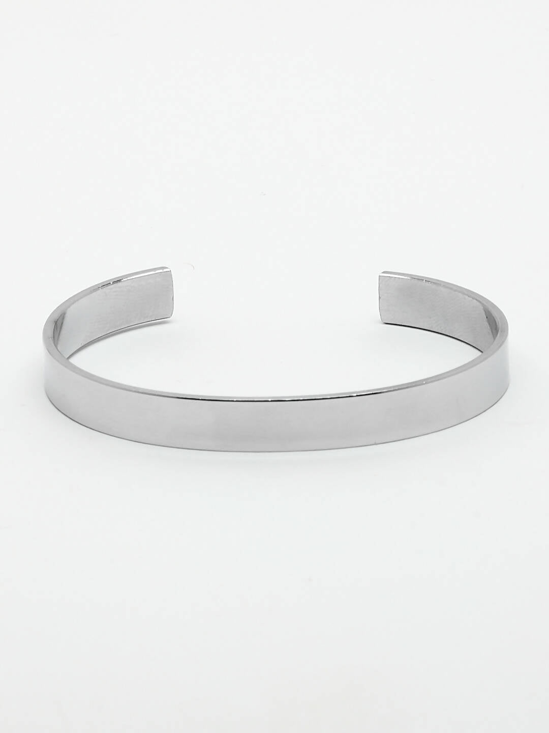 NVR Men Silver Stainless Steel Cuff Bracelet | Grocsy