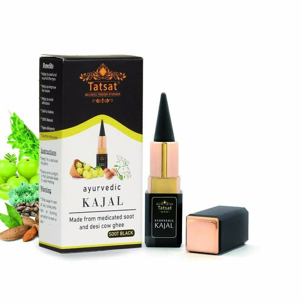 Tatsat 100% Natural Certified Ayurvedic Kajal With Pure Herbs | Grocsy
