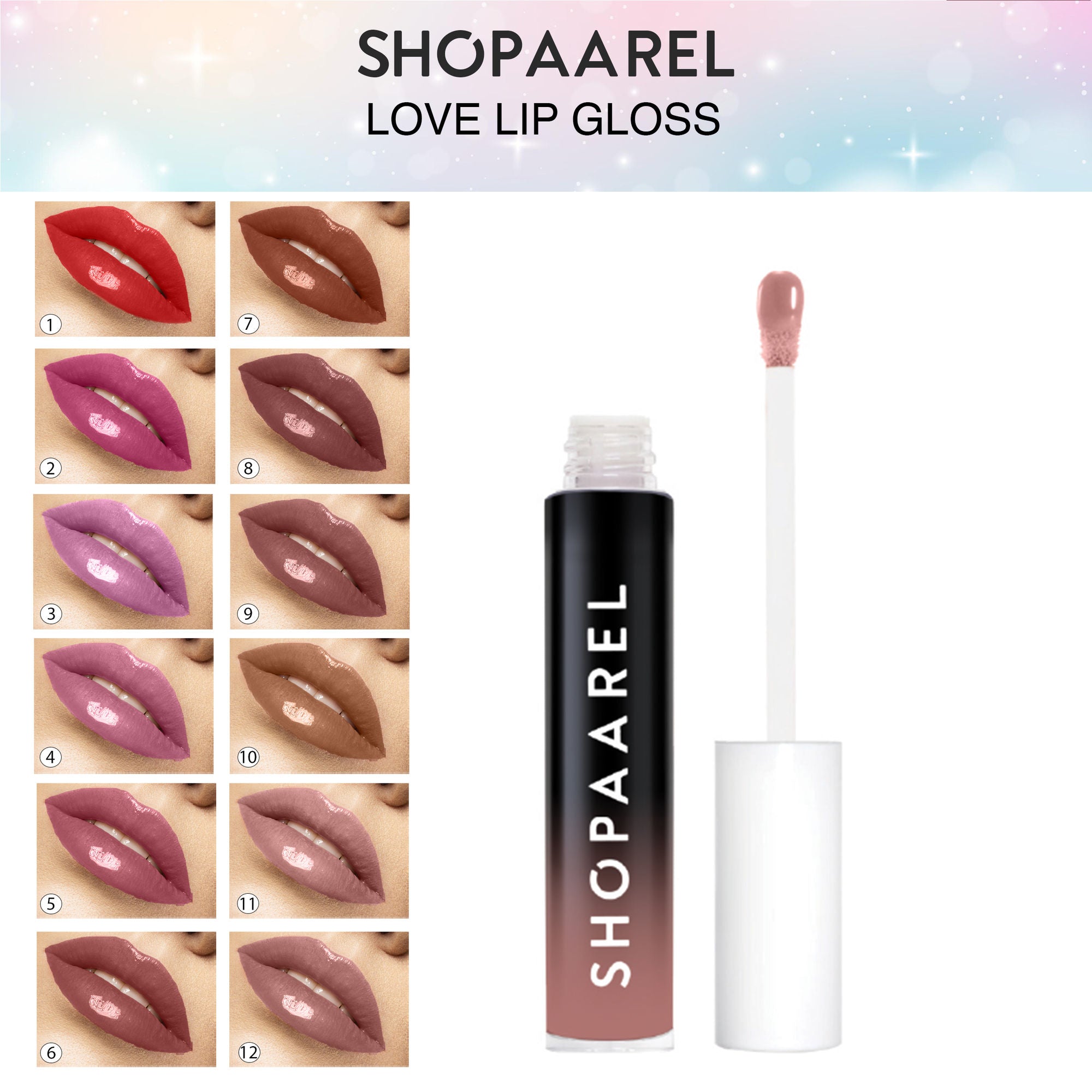 Shopaarel Gloss Love Lip Gloss - SPL12 | Grocsy